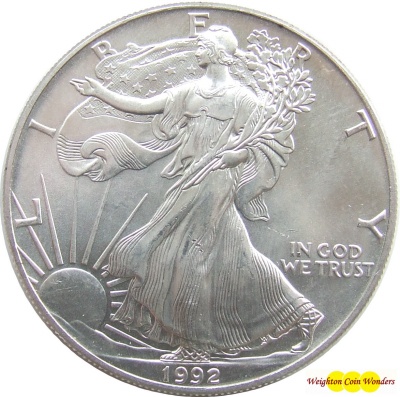 1992 1oz Silver American Eagle